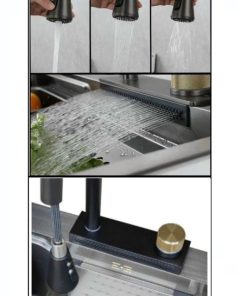 Chậu rửa chén Inox liền vòi xả thác 1 hộc GOLICAA GA-7545DV - 9