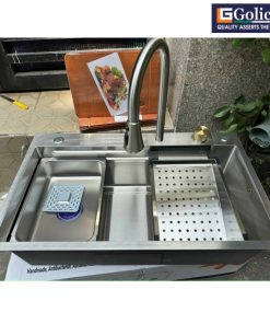CHẬU RỬA CHÉN BÁT 1 HỘC VÒI ÂM GOLICAA GA-7846DVI - 17