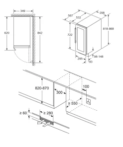 Tủ rượu Bosch KUW20VHF0 Series 6 Âm tủ - 9