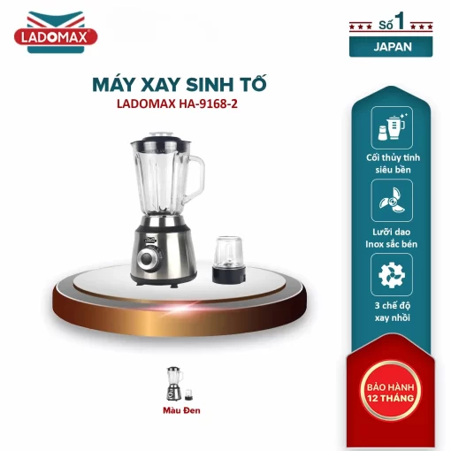 Máy xay sinh tố 2 cối Ladomax HA-9168-2 - 3
