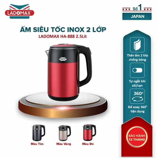Ấm đun siêu tốc Ladomax HA-888 - 3