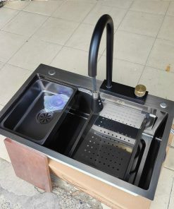 Chậu rửa chén Inox liền vòi xả thác 1 hộc GOLICAA GA-7545DV - 13