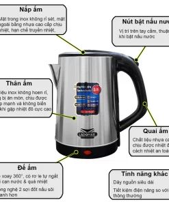 Ấm đun siêu tốc Ladomax HA-881 - 13
