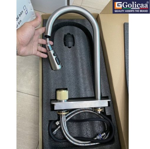 CHẬU RỬA CHÉN BÁT 1 HỘC VÒI ÂM GOLICAA GA-7846DVI - 5