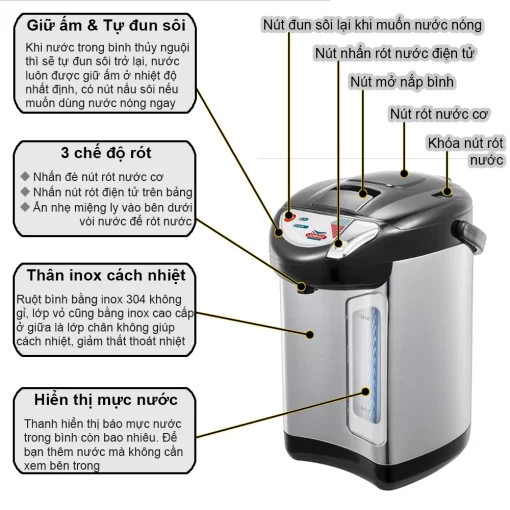 Bình thủy điện 3.6L Ladomax HA-1636 - 3