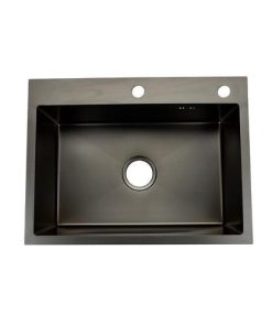 CHẬU RỬA CHÉN BÁT 1 HỘC INOX PHỦ NANO ĐEN GOLICAA GA-6045ND