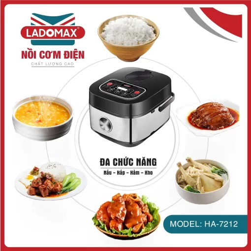 Nồi cơm điện 1.2 Lít Ladomax HA-7212 - 3