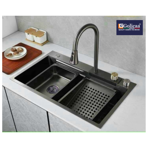 Chậu rửa chén liền vòi GOLICAA GA-7546DV - 9