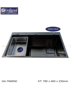 CHẬU RỬA CHÉN BÁT PHỦ NANO ĐEN GOLICAA GA-7846ND - 21
