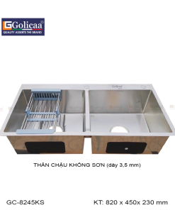 CHẬU RỬA CHÉN BÁT GOLICAA GC-8245KS - 12 CHẬU RỬA CHÉN BÁT GOLICAA GC-8245KS - 11