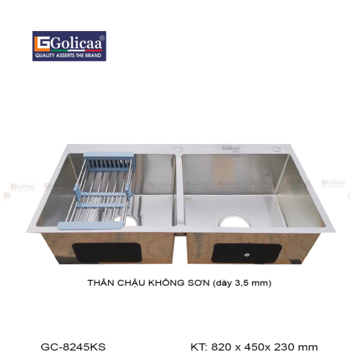 CHẬU RỬA CHÉN BÁT GOLICAA GC-8245KS - 5