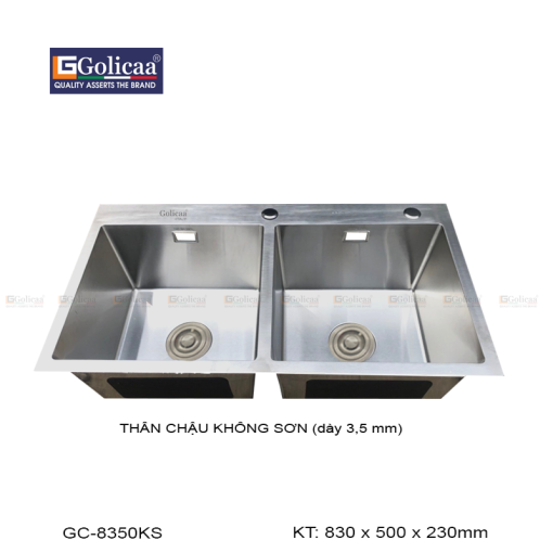 Chậu rửa chén Inox GOLICAA GC-8350KS - 1