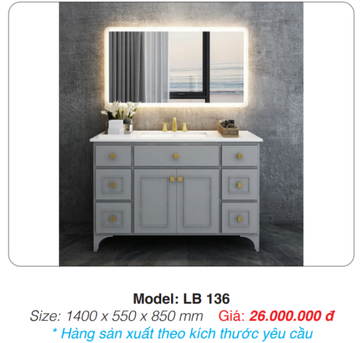 Tủ Lavabo Chân Đứng Roland LB 136 - 3