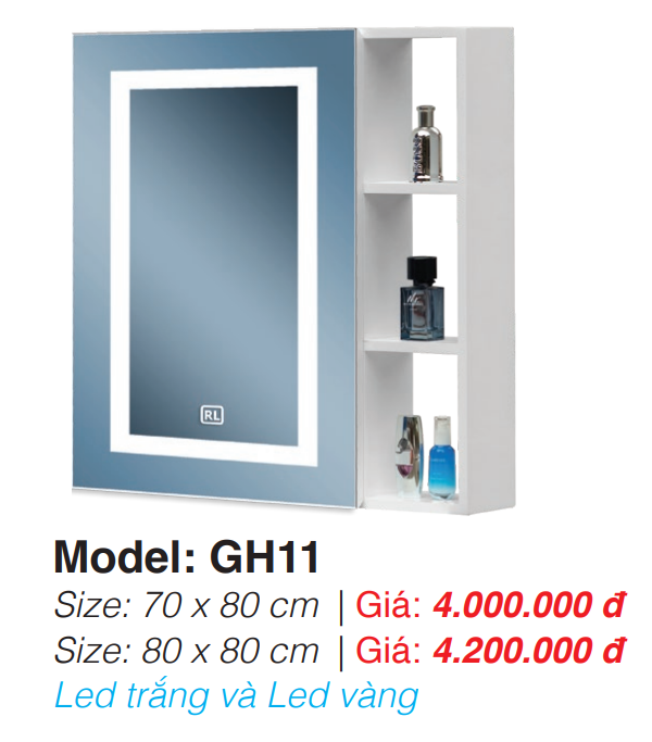 Tủ Gương Roland GH11 80×80