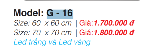Gương Led Roland G-16 70×70 - 3