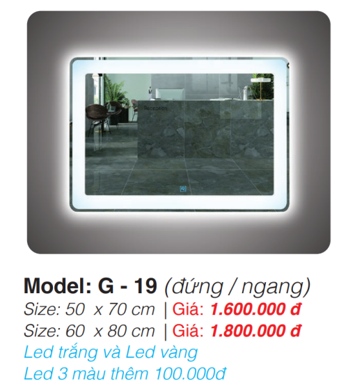 Gương Led Roland G-19 50×70 - 3