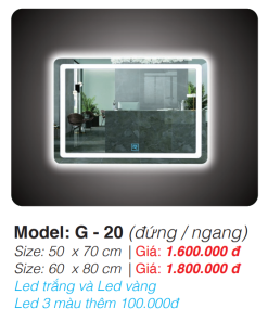 Gương Led Roland G-20 50×70 - 8 Gương Led Roland G-20 50×70 - 7