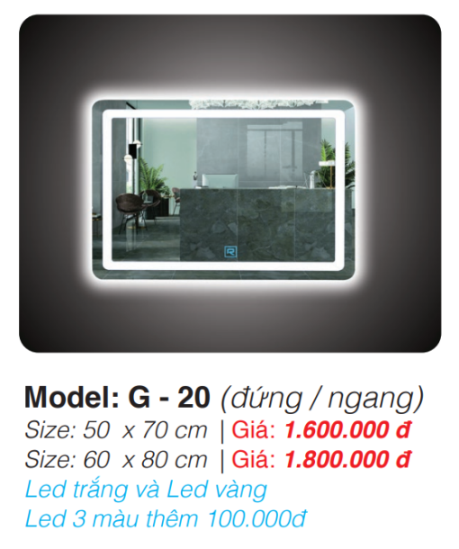 Gương Led Roland G-20 60×80 - 3