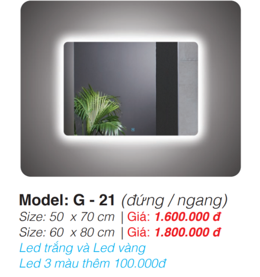 Gương Led Roland G-21 60×80 - 5