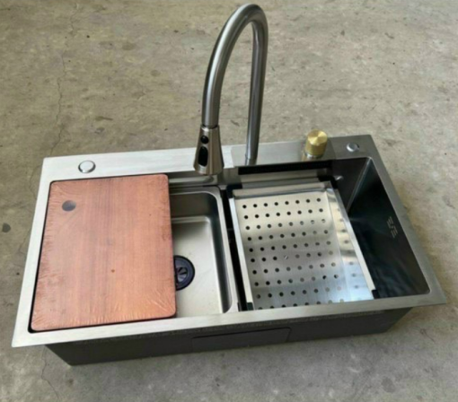 CHẬU RỬA CHÉN BÁT 1 HỘC VÒI ÂM GOLICAA GA-7846DVI - 9