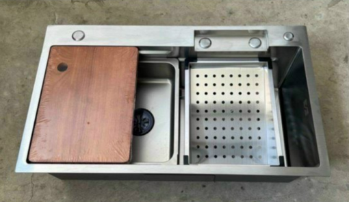 CHẬU RỬA CHÉN BÁT 1 HỘC VÒI ÂM GOLICAA GA-7846DVI - 11