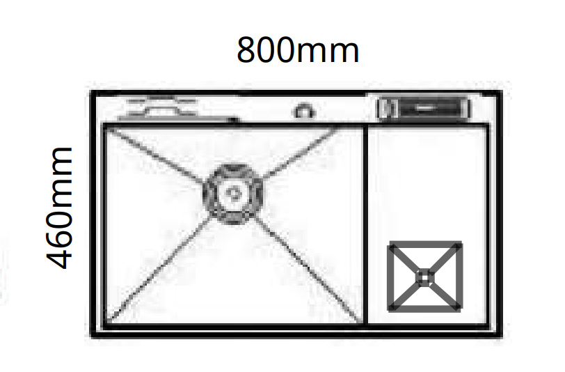 CHẬU RỬA CHÉN BÁT GOLICAA GB-8046DT