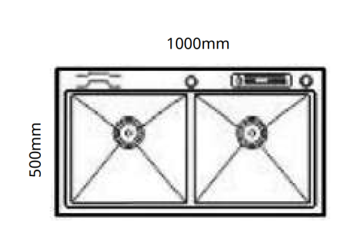 Chậu Rửa Chén 2 Ngăn GOLICAA GC-10050DT - 5