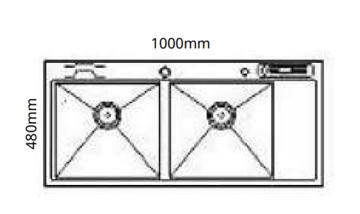 CHẬU RỬA CHÉN BÁT GOLICAA GD-10048DT - 3