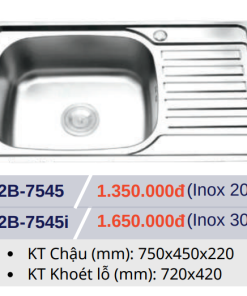 CHẬU RỬA CHÉN GOLICAA G2B-7545 - 8 CHẬU RỬA CHÉN GOLICAA G2B-7545 - 7