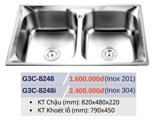 CHẬU RỬA CHÉN BÁT GOLICAA G3C-8248I - 3
