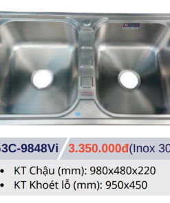 Chậu rửa chén bát GOLICAA G3C-9848Vi - 8 Chậu rửa chén bát GOLICAA G3C-9848Vi - 7