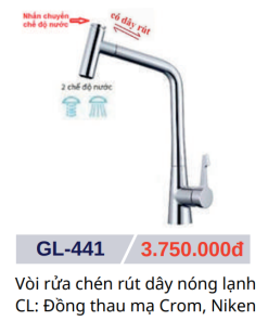 Vòi rửa chén nóng lạnh GOLICAA GL-441 - 7