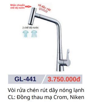 Vòi rửa chén nóng lạnh GOLICAA GL-441 - 7