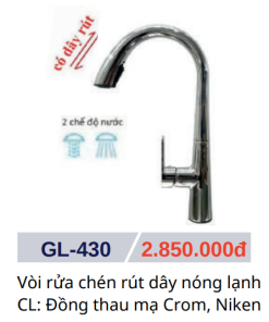 Vòi rửa chén nóng lạnh GOLICAA GL-430 - 9