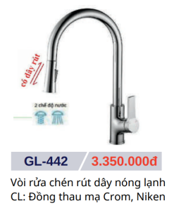 Vòi rửa chén nóng lạnh GOLICAA GL-442 - 8 Vòi rửa chén nóng lạnh GOLICAA GL-442 - 7
