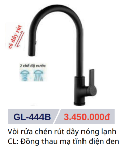 Vòi rửa chén nóng lạnh GOLICAA GL-444B - 8 Vòi rửa chén nóng lạnh GOLICAA GL-444B - 7
