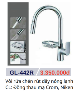 Vòi rửa chén nóng lạnh GOLICAA GL-442R - 9