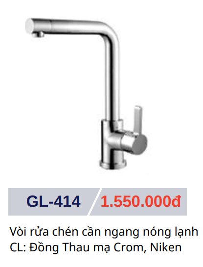 Vòi rửa chén nóng lạnh GOLICAA GL-414