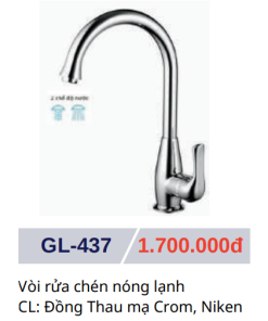 Vòi rửa chén nóng lạnh GOLICAA GL-437 - 6 Vòi rửa chén nóng lạnh GOLICAA GL-437 - 5