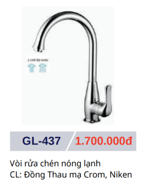 Vòi rửa chén nóng lạnh GOLICAA GL-437 - 5