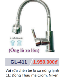 Vòi rửa chén nóng lạnh GOLICAA GL-411 - 9