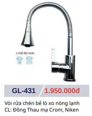 Vòi rửa chén nóng lạnh GOLICAA GL-431 - 5