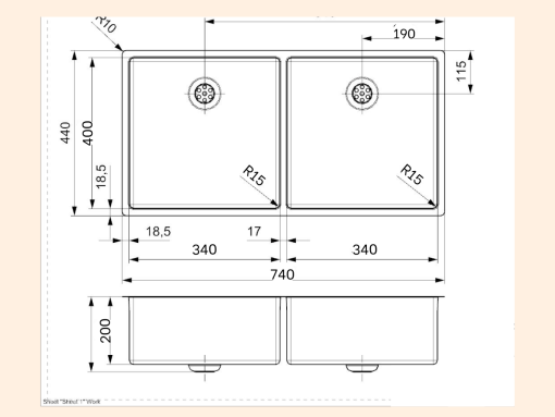 Chậu Rửa Bát Reginox HOUSTON 34×40+34×40 HMH.NPCS0010 - 3