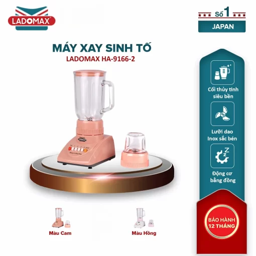 Máy xay sinh tố 2 cối Ladomax HA-9166-2 - 3
