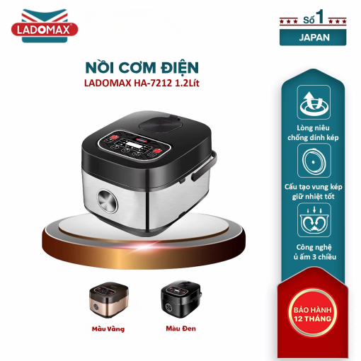 Nồi cơm điện 1.2 Lít Ladomax HA-7212 - 7