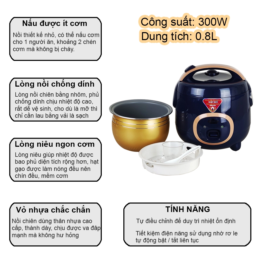 Nồi cơm điện mini Ladomax HA-7608