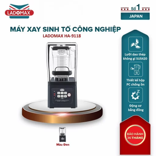 Máy xay sinh tố công nghiệp Ladomax HA-9118 - 3