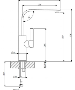 VÒI RỬA BÁT REGINOX FOLO FURST HMH.F400050CR - 8 VÒI RỬA BÁT REGINOX FOLO FURST HMH.F400050CR - 7