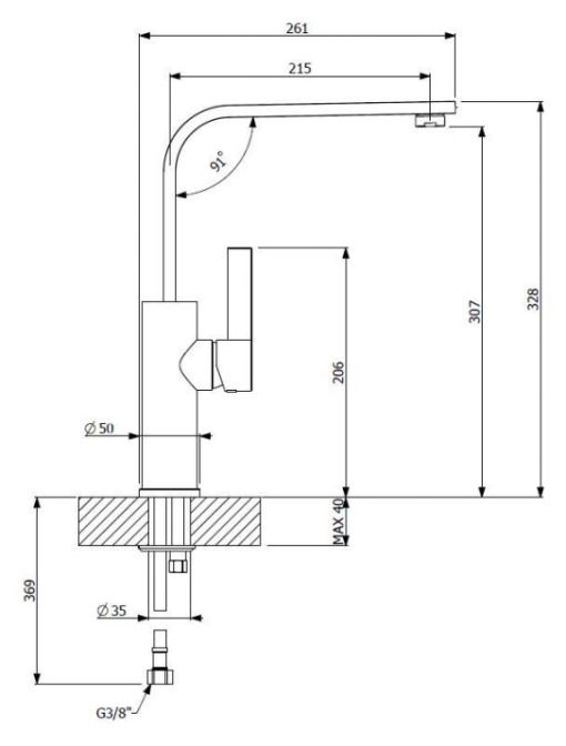 VÒI RỬA BÁT REGINOX FOLO FURST HMH.F400050CR - 3