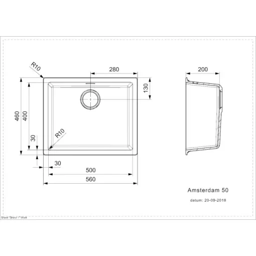 Chậu rửa chén Reginox AMSTERDAM 50 XÁM HMH.R30851 - 3